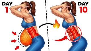 5 Min a Day To Burn Hanging Belly Away! STANDING ABS EXERCISES FAT BURN