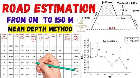 Road Quantity estimation of earthwork for embankment | Mean depth method | Quantity survey