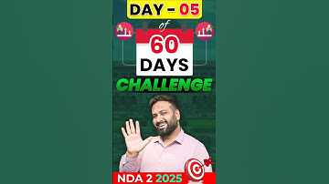 Day 5/60 | NDA 2 2025 Exam Preparation | 60 𝐇𝐀𝐑𝐃 𝐂𝐡𝐚𝐥𝐥𝐞𝐧𝐠𝐞 🔥| Sumit Sir #nda #ndaexam #lws #shorts