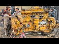 Rebuilding cat bulldozer full engine  how it repaired with a locally developed tool