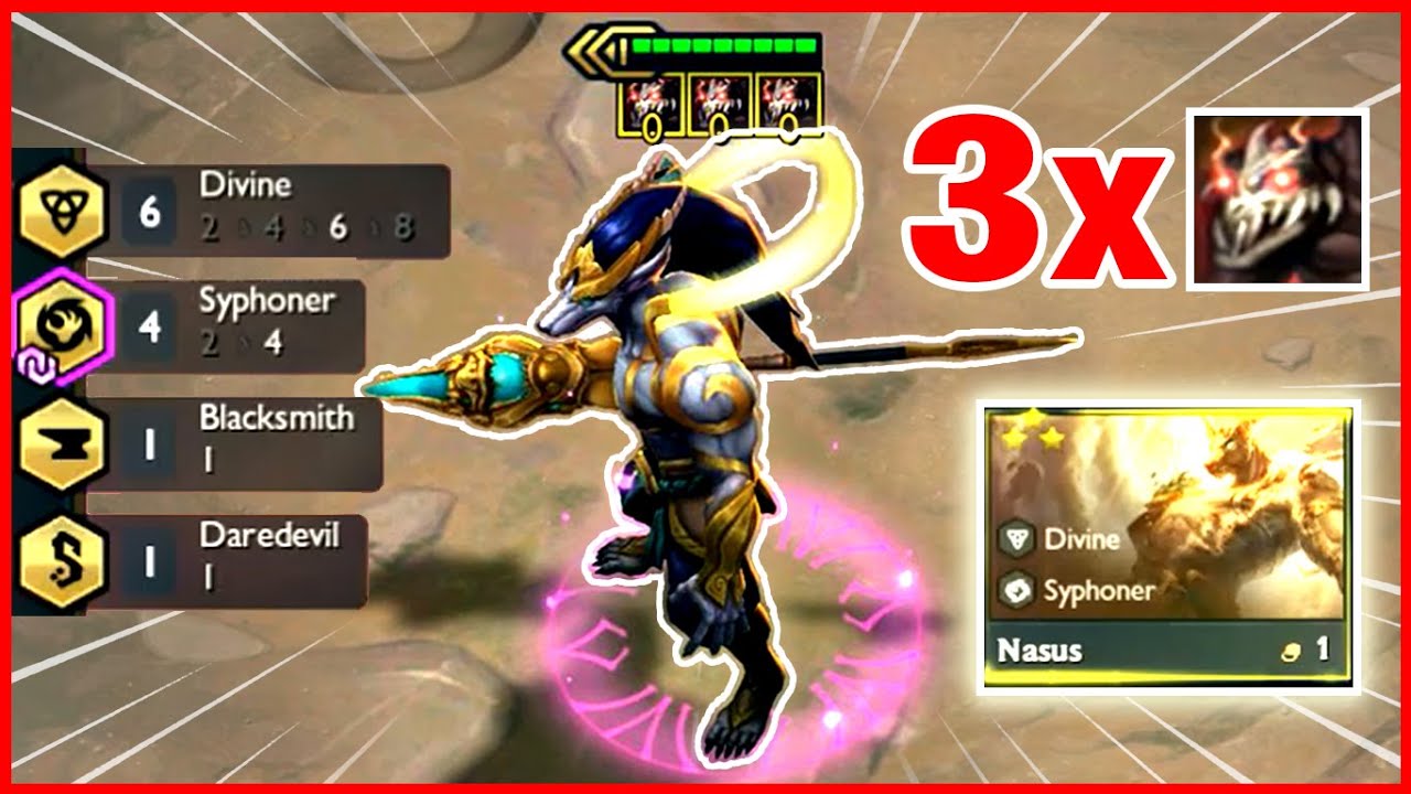 TFT Nasus 3 Star x3 Titan Resolves Super Huge Blow Out Map! Unbelievable!!! Fate Set 4.5.