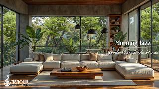 Soft Morning Jazz In The Forest | Tranquill Jazz Melody With Indoor Forest Living Room For Relaxi... screenshot 5