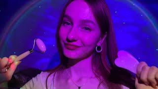 ☀︎ ASMR уход за твоим красивым лицом на ночевке ☀︎