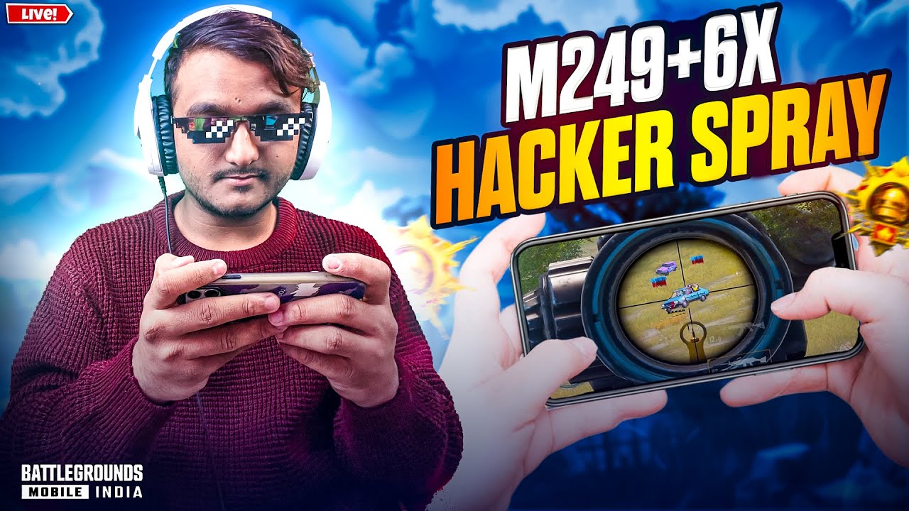 M249 HACKER SPRAY || 5K SOON || BGMI LIVE 