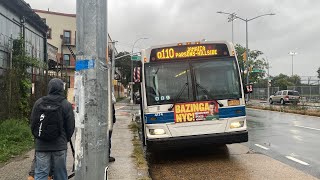 ᴴᴰ MTA Bus: 2009 Orion VII NG Hybrid #4174 on the Q110 Bus @ Jamaica Av/201 St.