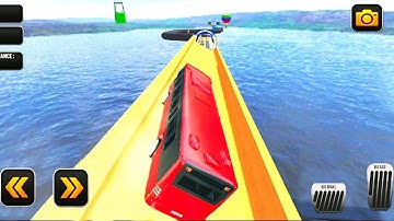 Real Mega Ramp Bus Stunt : Fearless Bus Driver 2019 Game | Bus Games | Bus driving game 3d