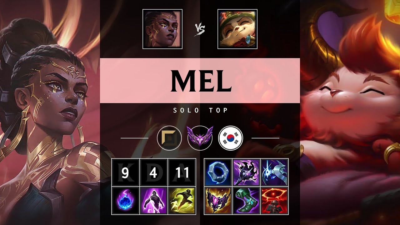 Mel Top vs Teemo - KR Master Patch 25.09