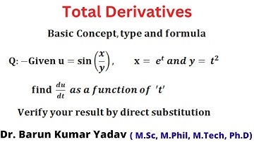 Total Derivatives | Engineering Mathematics | Bsc Maths | part 1