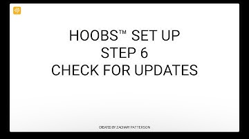 HOOBS® 4 - Setup - Step 6 - Check For Updates