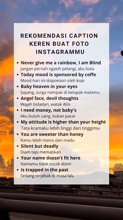 Rekomendasi Caption Keren buat foto Instagram mu‼️#fyp #fypシ #caption #captions     #fyp #fyp  #fypシ