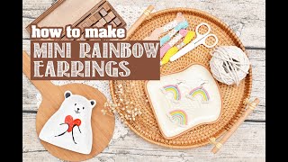 How to make Mini Macramé Rainbow Earrings