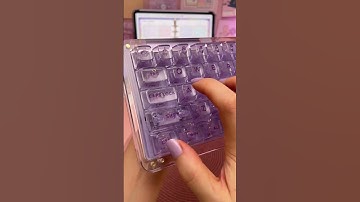 transparent purple keyboard 😍 iPad accessories | keyboard ASMR | digital planning