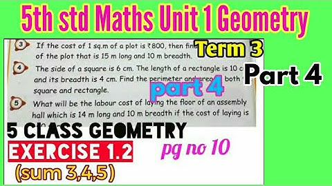 5 class Maths- Term 3- Geometry- exercise 1.2 sum(3,4,5)- pg no 10-part 4- unit 1 samacheer