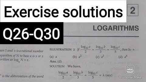 L6 | Ch2 | logarithms | Q26-Q30 | exercise solution | R.D SHARMA jee mains/advanced Ark Mathematics