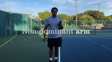 Tennis Technique Lesson 6: Tennis forehand: Non dominant arm