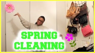 Hello Spring! Goodbye Clutter 💐🌷👋🏾 -- 2017 SPRING CLEANING MY CLOSET! | LaideeA 💋