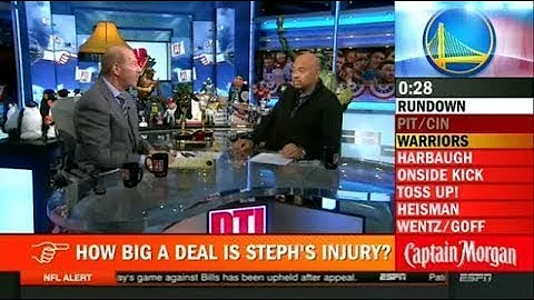 Pardon the Interruption Today - How Big A Deal Is Steph's Injury?