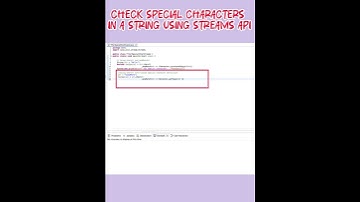 Identify Special Characters in a String using Stream API  #coding #java8 #programming