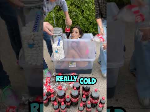 Coke and Mentos with the girl inside! ?