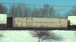 CSX Van Train Westbound on Elevated Tracks