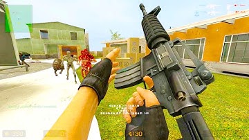 Counter Strike Source - Zombie Horde Mod Online Gameplay on Metro map
