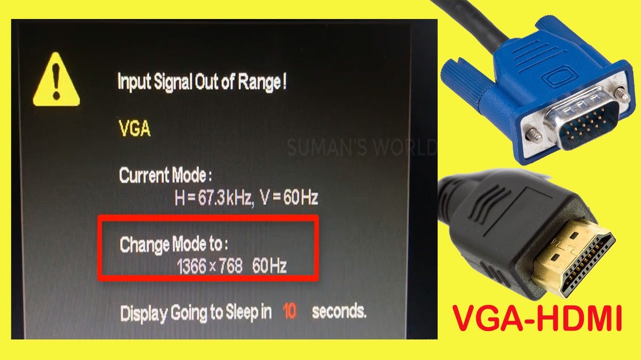 computer input signal out of range : Fix display monitor ...