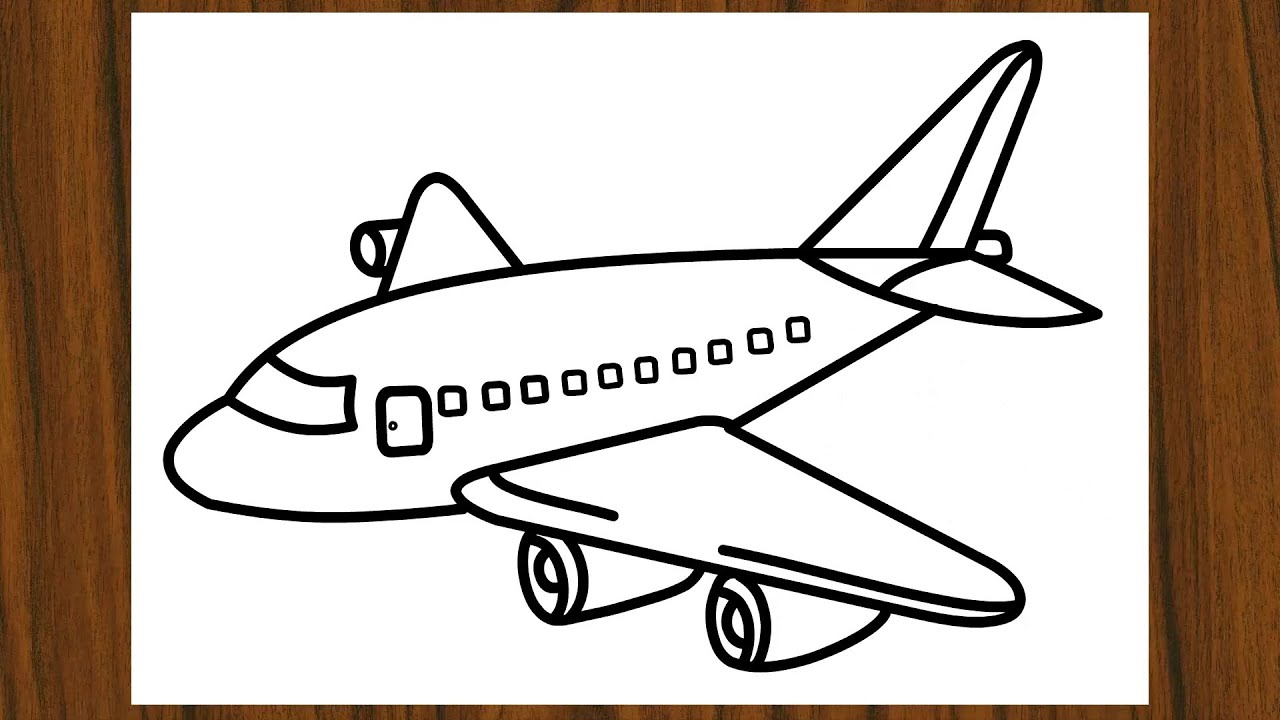 Airplane Drawing Tutorial  How to draw an Airplane step by step