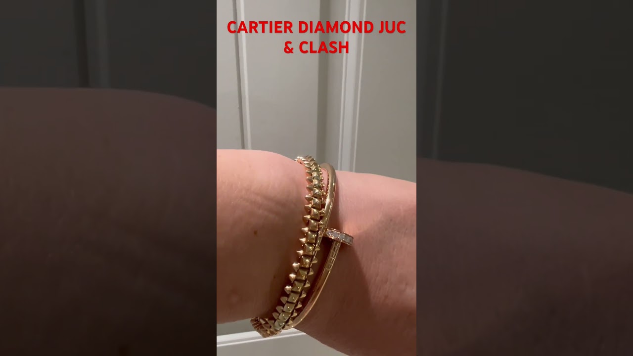 CARTIER CLASSIC DIAMOND JUC $13,300.00& CLASH DE CARTIER MEDIUM  BANGLE $10,200.00