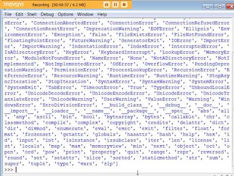 How to Find all functions in Python and know about them eg min(), max()