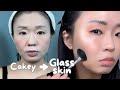 Can I really get Korean glass skin makeup? (Real results)