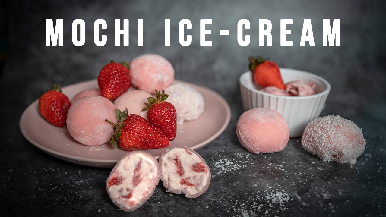 Strawberry Mochi Ice Cream Inspired By Little Moons Mochi Ice Cream Youtube