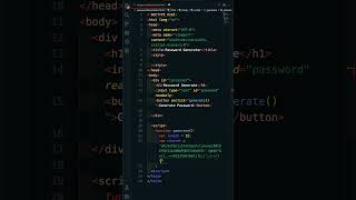 password Generator (HTML, CSS, JavaScript)