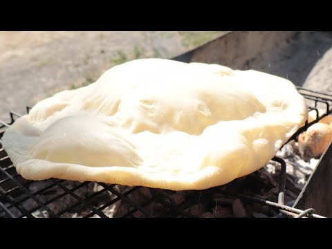 خبز بدون فرن خبز بدون تنور / خبزت خارج البيت خبز على الفحم هذا الخبز اليمني