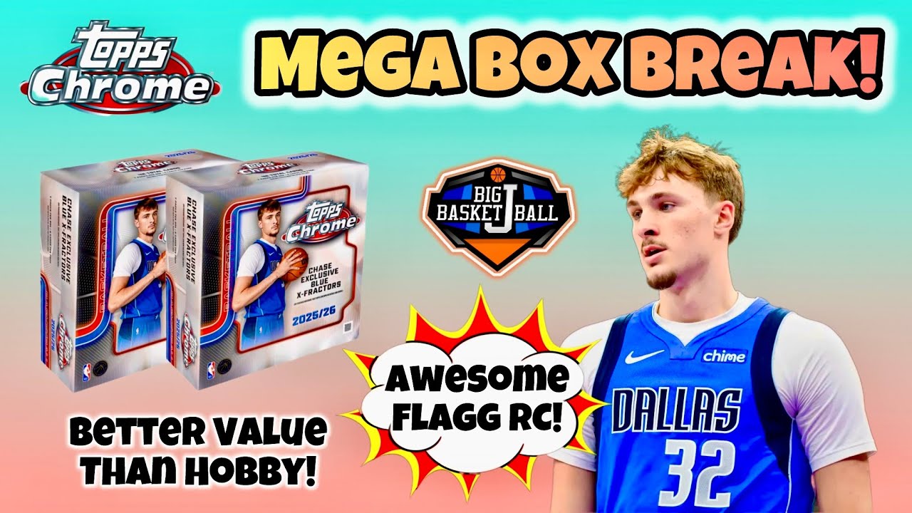*FIRST LOOK!* 2025-26 Topps Chrome Basketball Mega Box Break x2 🔥 TOP RC Parallels, CASE HIT & More!