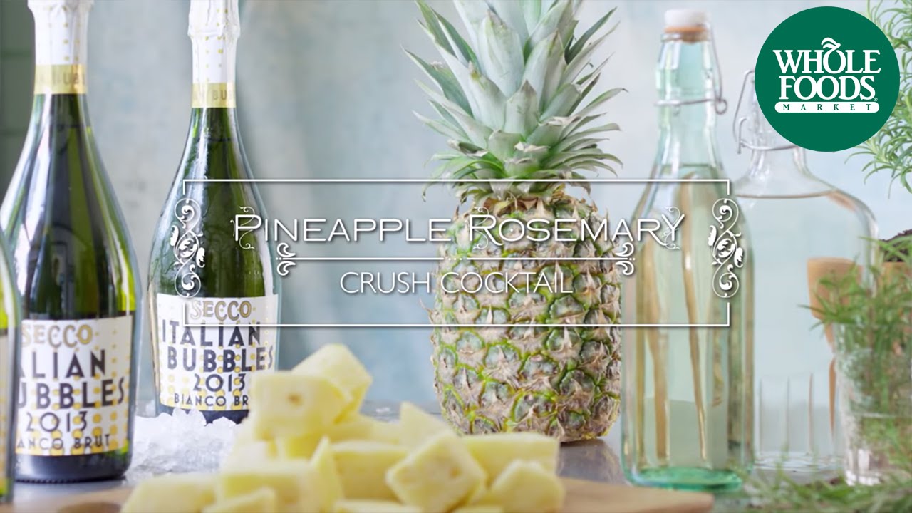 Pineapple Rosemary Crush Cocktails l Homemade Holiday l Whole Foods