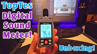 TopTes TS-501B SPL Sound Level Meter with 2.25” Backlit LCD Screen - UNBOXING & TEST!