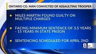 Man convicted of assaulting New York state trooper after Ontario County jury trial