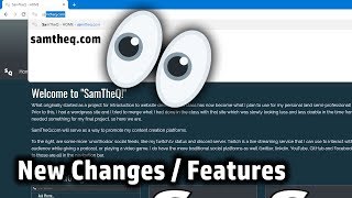 New Changes to samtheq.com (My Website) @CorporalSaturn