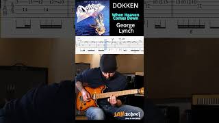 Dokken George Lynch When Heaven Comes Down Guitar Solo with TAB #georgelynch #Dokken #shorts