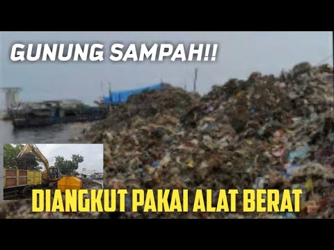 SAMPAH YANG MENGGUNUNG DIANGKUT PAKAI ALAT BERAT | Liputan Krakatau Radi...