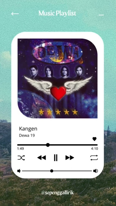 ( lirik lagu ) kangen - dewa 19