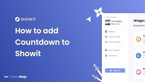 How to add a Countdown to Showit
