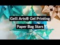 Gelli Arts® Gel Printing Paper Bag Stars by Marsha Valk