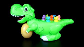DINOSAUR TOYS: TYRANNOSAURUS REX + 7 DINO MINI + 1 DINO EGG | ASMR | DINO KING TOYS 221109