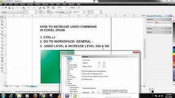 how to increase undo command in coreldraw