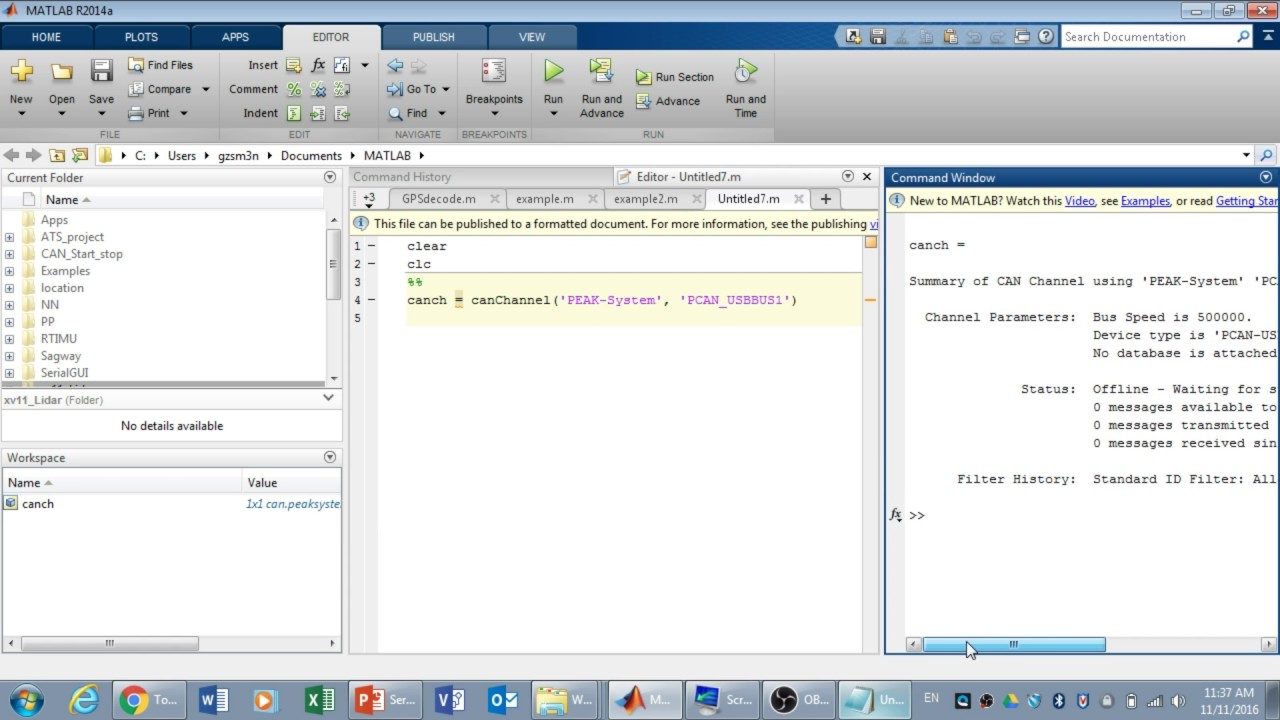 Serial Communication Decode CAN message with Matlab Part1 - YouTube