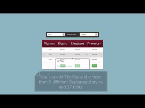 Pricing tables script, Bootstrap and Pure CSS version