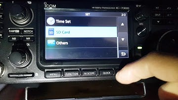 ICOM IC 7300 -Back up and save settings to your SD card