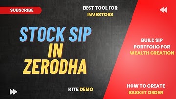How to do sip in Zerodha | How to create sip in Zerodha | Basket order in Zerodha