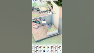 The sims 4 stairs ideas (Diagonal room) #sims4shorts #sims4ideas #sims4stairs